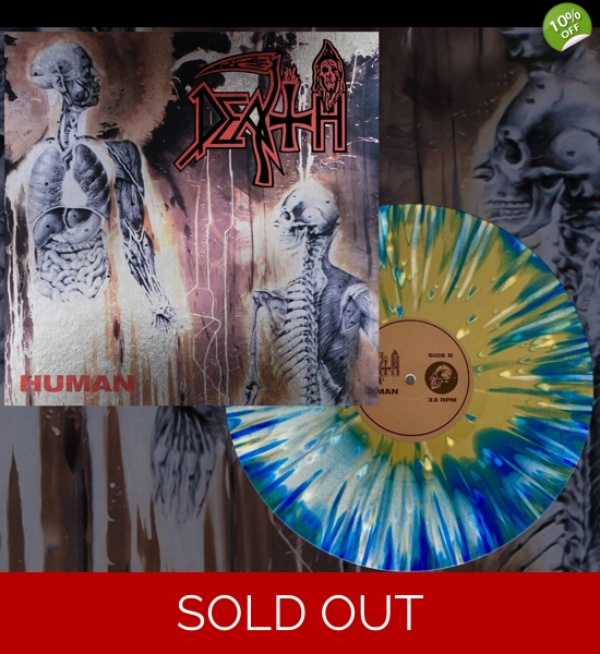 Death - Human WHT/Blue/Gold Vinyl LP